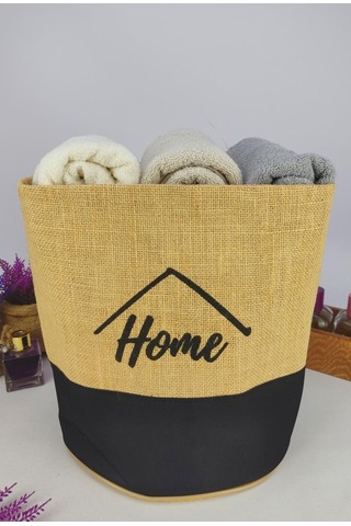 Digithome Hasır Çok Amaçlı Düzenleyici Organizer Yuvarlak Saksılık Siyah - Cly-j1023