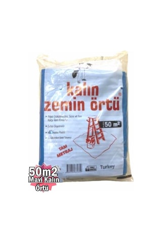 Mavi Zemin Koruma 50m2 Boya Badana ve Eşya Koruma Branda