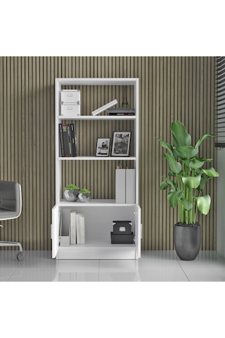 Robin Home Boston Ofis Çalışma Masası Ofis Büro Takımı Masa Sehpa Keson Kitaplık Dolap Beyaz