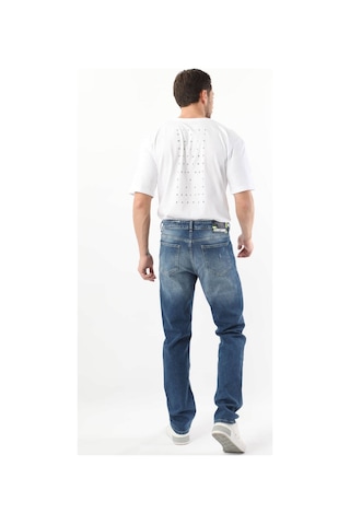 Erkek Yırtık Detaylı Jean Pantolon Mavi 001