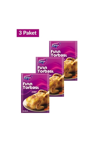 Fırın Torbası 8 Adet 24 X 38 Cm Üçlü Set