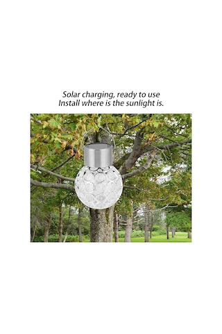 Yaozixa Güneş Enerjili Ip55 Su Geçirmez Renkli Led Askı Lambası, Gündüz Şarj Akşam Otomatik Açılım, Bahçe/çevre Dekorasyonu 5w 1.2v