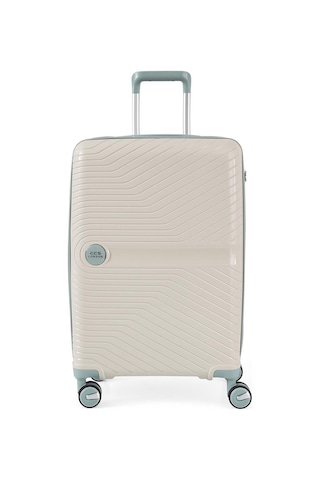 Ççs 5239 Polipropilen Orta Boy Valiz Beyaz-mavi Beyaz - Mavi