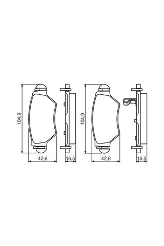 Opel Astra G 1.6 1997-2005 Bosch Arka Balata C16sel-x16szr-x16xel-z16se-z16xe