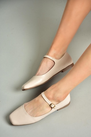 Fox Shoes S726252509 Bej Kadın Babet Bej