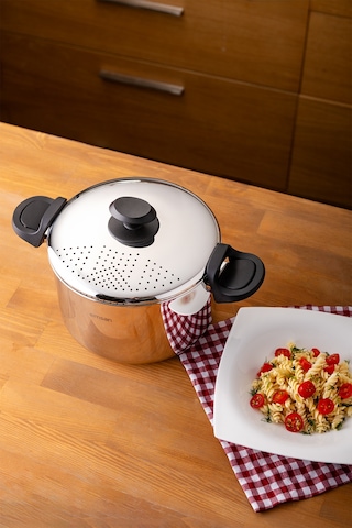 Emsan Azur Çelik Makarna Tenceresi Gümüş