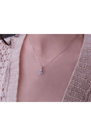 Sirius Pırlanta Ve Sky Blue Topaz Serenity Kolye 0817p0063