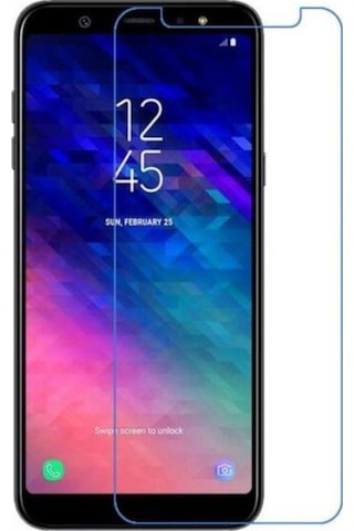 Samsung Uyumlu Galaxy A8 2018 Arka Kapak Silikon Kılıf + Temperli Cam Ekran Koruyucu
