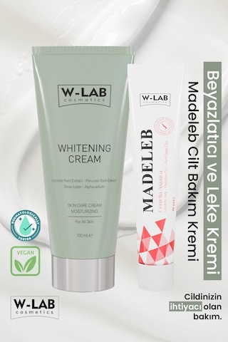 W-Lab Cosmetics Beyazlatıcı Krem 100 ML + Madeleb Krem 40 ML