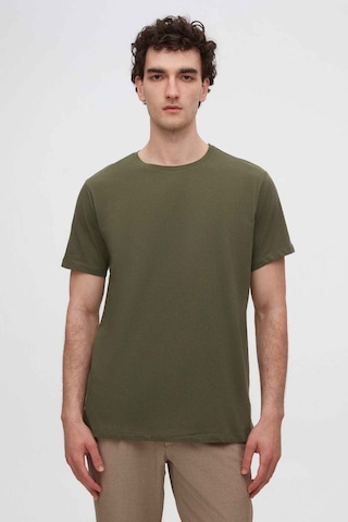 D's Damat Ds Damat Slim Fit Haki Bisiklet Yaka %100 Pamuklu Nefes Alabilen T-shirt 4HC141996753M Haki