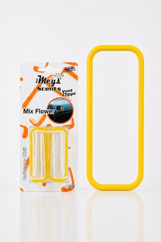 Kemboss Sarı Dikiz Aynası Koruyucu Ve Mix Flower Sarı Klima Kokusu 2'li Araç İçi Aksesuar Seti