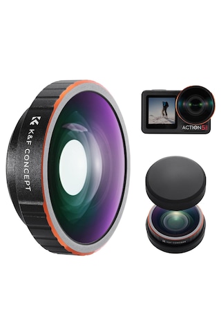 K&f Concept Osmo Action 4 /5 Pro Uyumlu Geniş Açı Lens