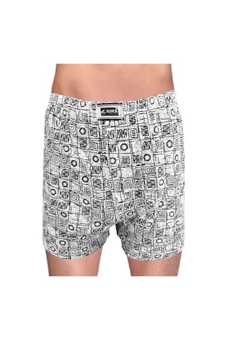 Seher Yıldızı Desenli Düğmeli Erkek Boxer 6 Adet Çok Renkli