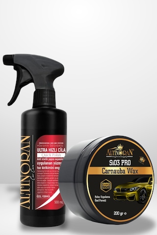 Altınoran Seramik Etkili Üstün Koruma Ve Parlaklık Seti - Sio3 Pro Seramik Wax + Ultra Hızlı Cila