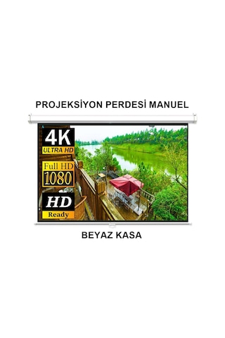 Dualtech 200x150 Cm 100" Manuel Projeksiyon Perdesi 4k Ultra Hd Sinema Perdesi