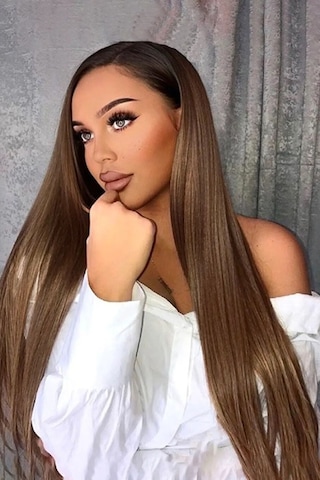 Caş Dekorasyon Isıya Dayanıklı Yarımay Çıt Çıt Saç-sh6d-fındık Kahve-düz-60 Cm-110 Gr