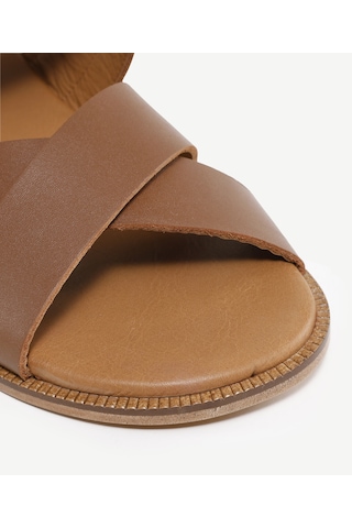 Yargıcı Çapraz Deri Sandalet 24yeay4481x 057 Kahverengi