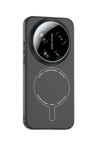 Maks Technology Mi 17 Ultra Kılıf M-safe Şarj Özellikli Kamera Korumalı Mkst Elio Sert Pc Kapak - Siyah