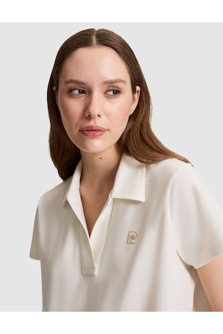 Pierre Cardin Kadın Ekru Tişört Basic 50325465-vr019