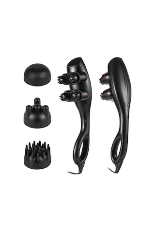 Elektrikli 4 Başlıklı Vücut Masaj Aleti Çok Renkli