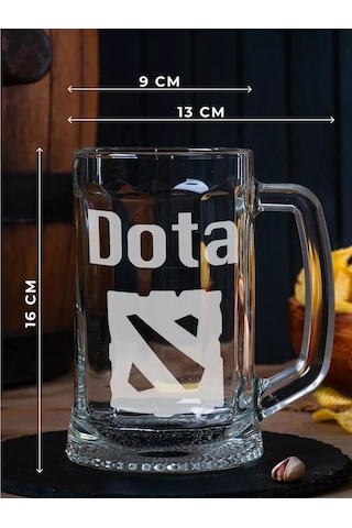 Podarki48 Dota Gravürlü Bira Bardağı 174567219 Beyaz