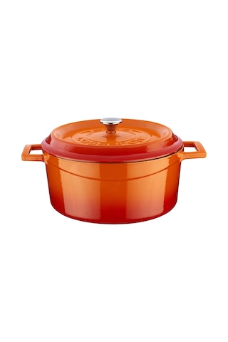 Lava Trendy Yuvarlak 24 CM Demir Döküm Derin Tencere