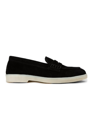 Deery Kadın Hakiki Süet Siyah Loafer Ayakkabı - 02038zsyhc01
