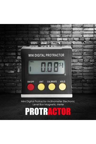 Novahub 360 Mini Dijital Açıölçer Eğimölçer Elektronik Seviye Kutusu Manyetik Taban Seviye İndikatörü Ölçüm Aletleri