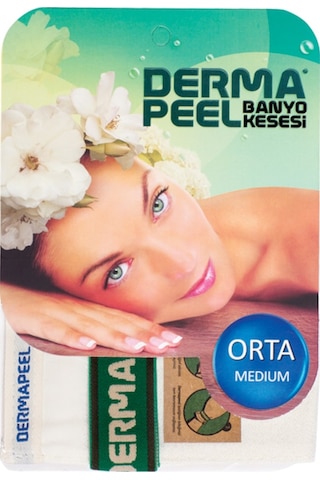 Dermapeel Orta Floş Banyo Kesesi Beyaz