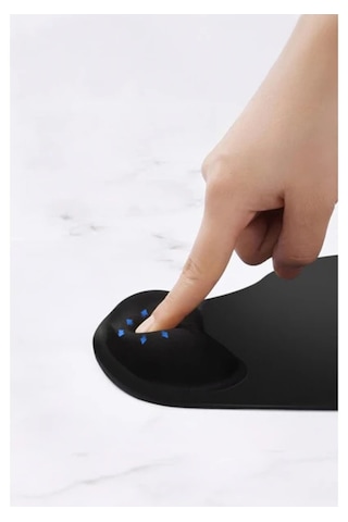Bilek Destekli Kırmızı Mouse Pad Siyah