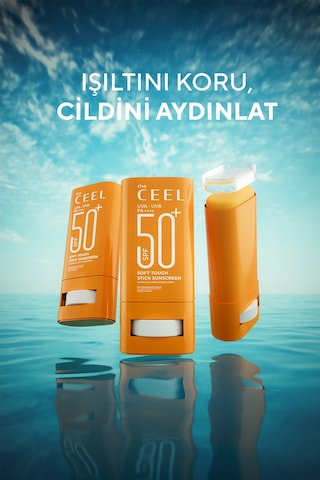 The Ceel Aydınlatıcı Etkili Yüksek Korumalı Stick Güneş Kremi SPF 50+ Shea & Kafein Özlü 18 gr