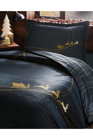 Özdilek Linea Nova Tek Kişilik Nevresim Takımı Lastikli Night Twinkle Lacivert
