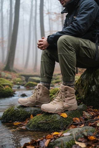 Muggo Ranger Tactical Askeri Fermuarlı Ve Bağcıklı Postal Çöl Botu Bej