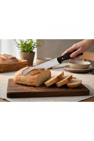 Breadmaster -tırtıklı Uzun Dilimleme Bıçağı Ahşap