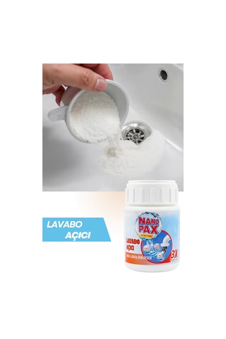 Nanopax Güçlü Lavabo Ve Gider Açıcı 200 Gr - Hızlı Etkili Mutfak Banyo Tıkanıklık Giderici