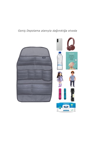 Bod Ecolux Serisi Taytüyü Araba Oto Koltuk Arkası Eşya Düzenleyici Araç İçi Organizer Füme