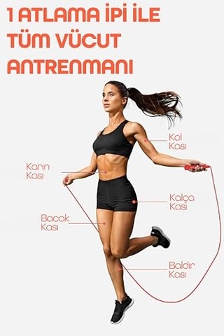 Basic Atlama İpi Uzunluk Ayarlanabilir Atlama Sekme İpi Jump Rope 515