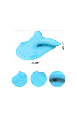 Boyun Masajı Servikal Spondiloz Düzeltme Yastığı, Renk: 877 Boynuzu Mavi Çok Renkli