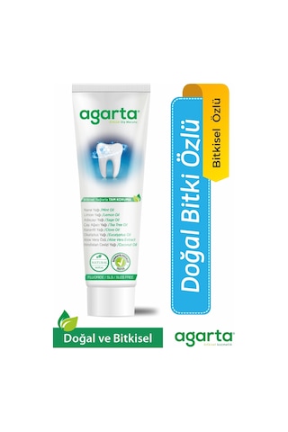 Agarta Doğal Bitki Özlü Florürsüz Beyazlatıcı Diş Macunu 100 ML