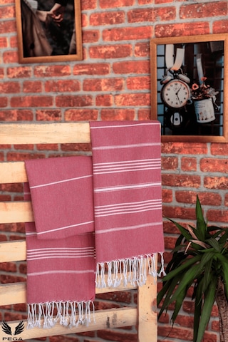 Pega Sultan Peştamal %100 Koton Fuşya Plaj Havlusu 90 x 170 CM