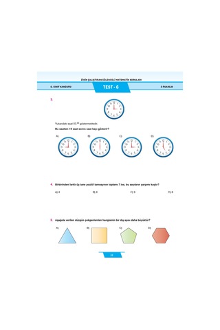 6. Sınıf Zihin Çalıştıran Eğlenceli Kanguru Matematik Soruları