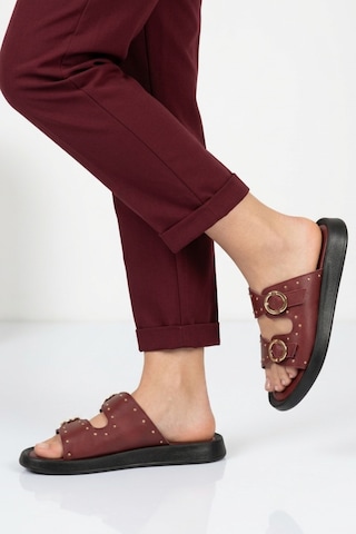 Ayakmod 513088 Z Bordo Kadın Terlik