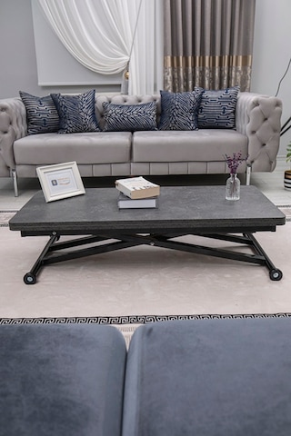 Home Üst Tabla Mdf Kartal Oval Köşe Alt Ayak Siyah