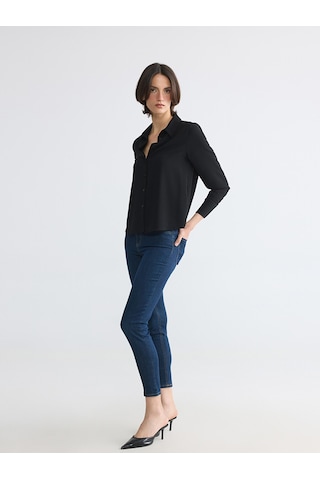 Lcwaıkıkı Classic İndigo Slim Mom Kadın Jean Pantolon