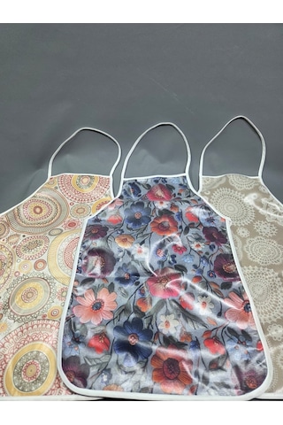 Su Geçirmez Kumaş Dokulu Pvc Önlük Çeşitleri - 1 Adet 45 Cm Önlük Renkli, Biyeli Mutfak Önlüğü Başak Ev Tekstili