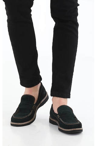 M.Karaca Hakiki Deri Ortopedik Klasik Erkek Ayakkabı Yeşil