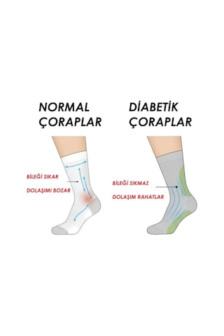 Ozzy Socks Kadın 4 Çift Bambu Lastiksiz Sıkmayan Diabetik Bilek Çorap Gri
