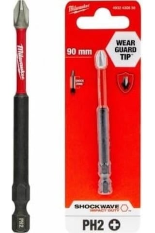 Milwaukee Bits Yıldız Uç Vidalama Matkap Ucu Ph2 X 90mm -2 Adet