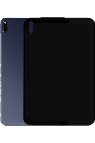 Huawei Uyumlu Matepad 10.4 Kılıf Zore Tablet Süper Silikon Kapak-Siyah
