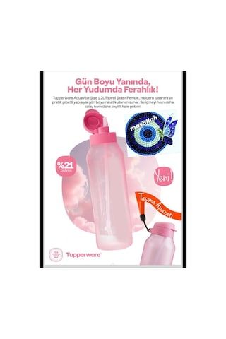 Aquavibe Şişe 1.2 Litre Pipetli Gizemli Yeşil Pembe
